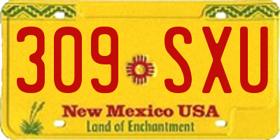 NM license plate 309SXU