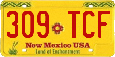 NM license plate 309TCF