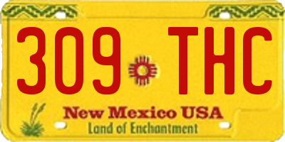 NM license plate 309THC