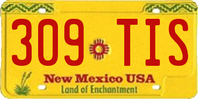 NM license plate 309TIS