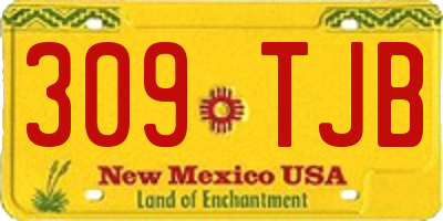 NM license plate 309TJB