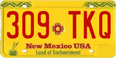 NM license plate 309TKQ