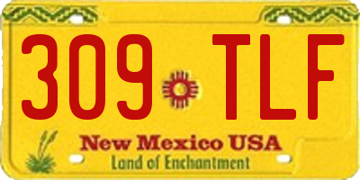 NM license plate 309TLF