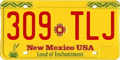 NM license plate 309TLJ