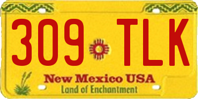 NM license plate 309TLK