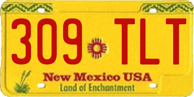 NM license plate 309TLT