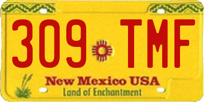 NM license plate 309TMF