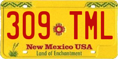 NM license plate 309TML