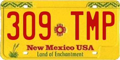 NM license plate 309TMP