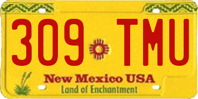 NM license plate 309TMU