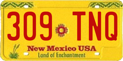 NM license plate 309TNQ