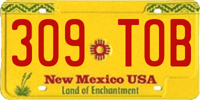 NM license plate 309TOB
