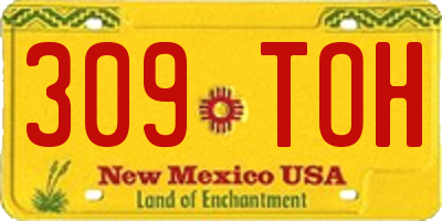 NM license plate 309TOH