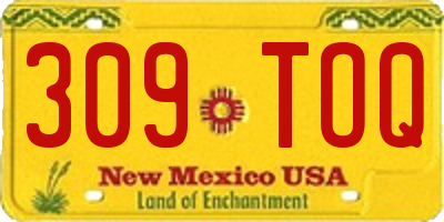 NM license plate 309TOQ