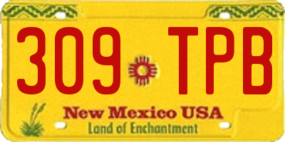 NM license plate 309TPB