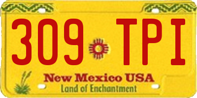 NM license plate 309TPI