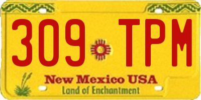 NM license plate 309TPM