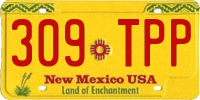 NM license plate 309TPP