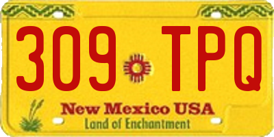 NM license plate 309TPQ
