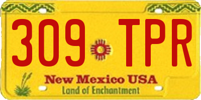 NM license plate 309TPR
