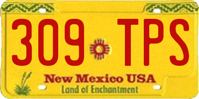 NM license plate 309TPS
