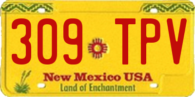 NM license plate 309TPV