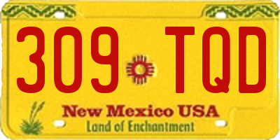 NM license plate 309TQD