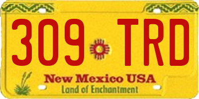 NM license plate 309TRD