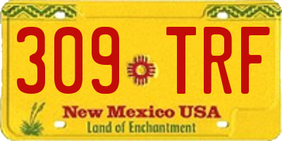 NM license plate 309TRF