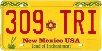 NM license plate 309TRI
