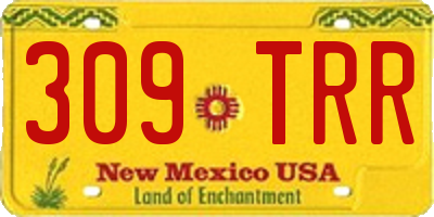 NM license plate 309TRR