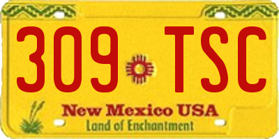 NM license plate 309TSC