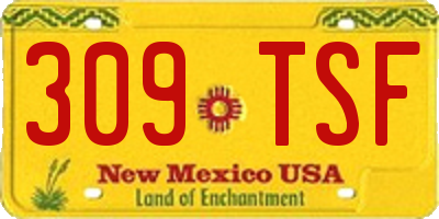 NM license plate 309TSF
