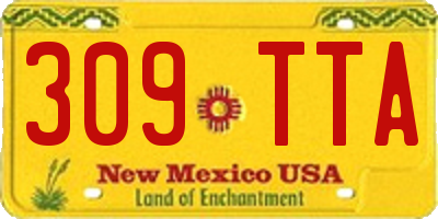 NM license plate 309TTA
