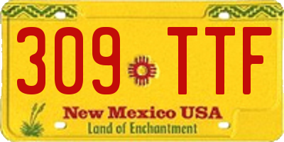 NM license plate 309TTF