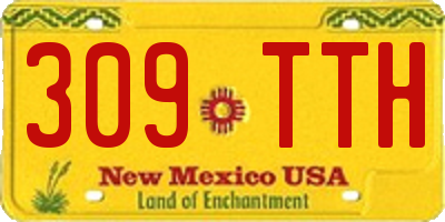 NM license plate 309TTH