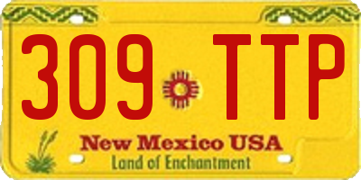 NM license plate 309TTP