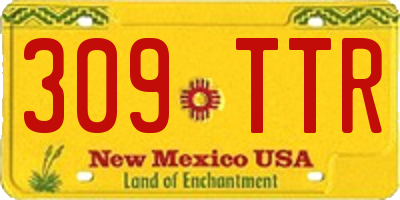 NM license plate 309TTR