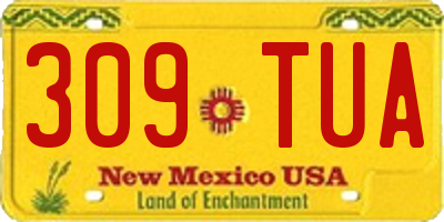NM license plate 309TUA
