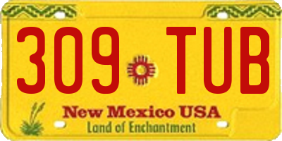 NM license plate 309TUB