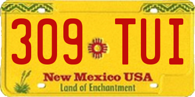 NM license plate 309TUI