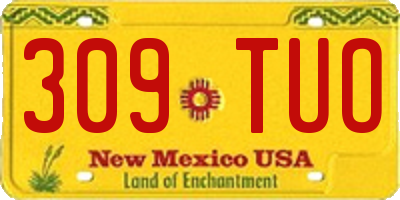 NM license plate 309TUO