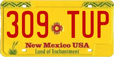 NM license plate 309TUP