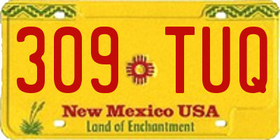 NM license plate 309TUQ