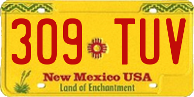 NM license plate 309TUV