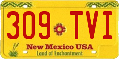 NM license plate 309TVI