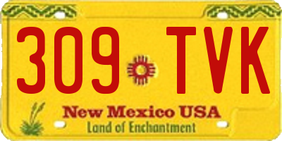 NM license plate 309TVK
