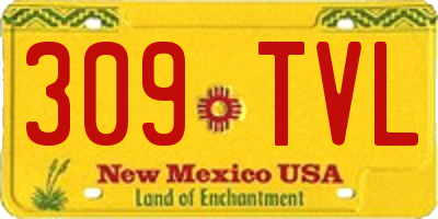 NM license plate 309TVL
