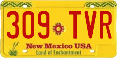 NM license plate 309TVR