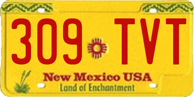 NM license plate 309TVT